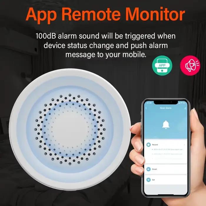 Tuya Zigbee-Sirène d'alarme WiFi pour la sécurité à domicile intelligente