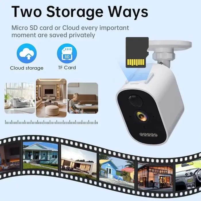 Caméra IP WIFI sans fil 3MP 1296P O-Kam/Tuya APP, alimentation par batterie, faible consommation, dé