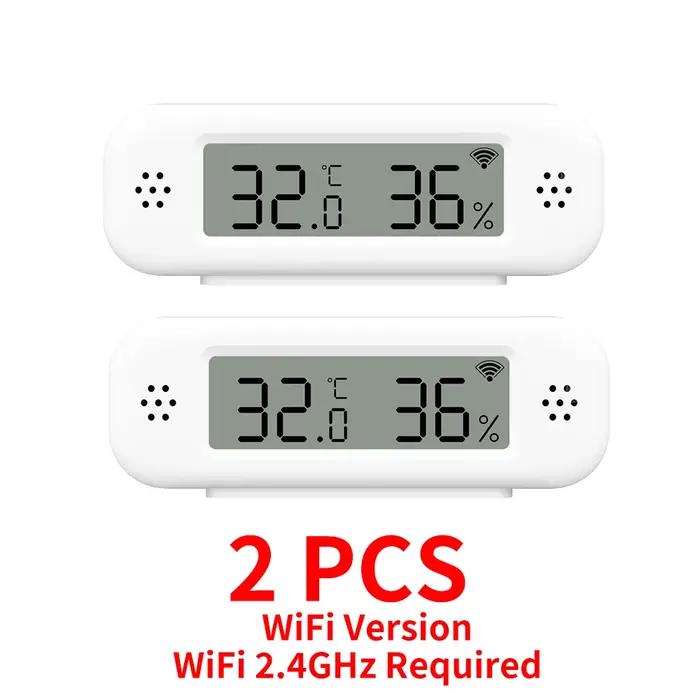 Tuya WiFi Mini température humidité pour maison intelligente thermomètre hygromètre APP alarme à distance fonctionne avec Google Home Yandex Alexa
