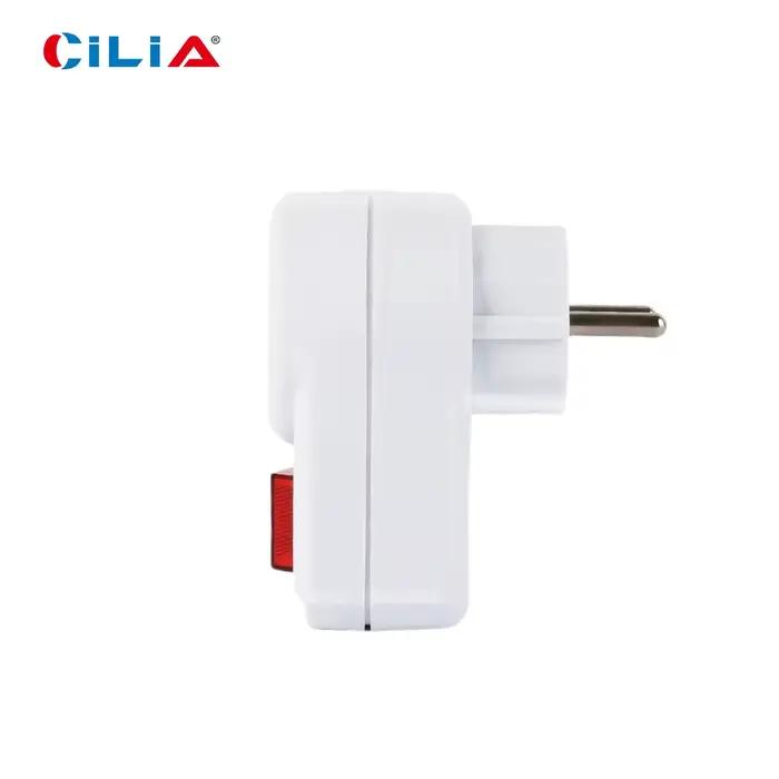 Adaptateur de prise électrique standard allemand 2/4 pièces