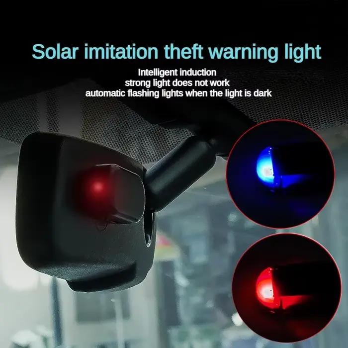 Alarme factice solaire simulée lumiere strobe sans fil voiture sécurité anti-vol pour femmes hommes occassions spéciales