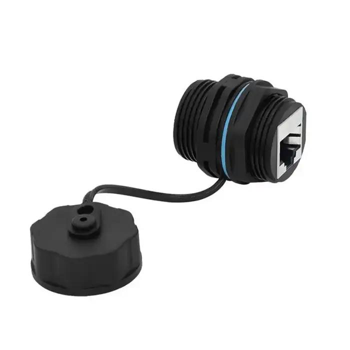Connecteur étanche réseau RJ45 IP68, Joint de panneau de prise réseau Gigabit Cat6A blindé pour équi