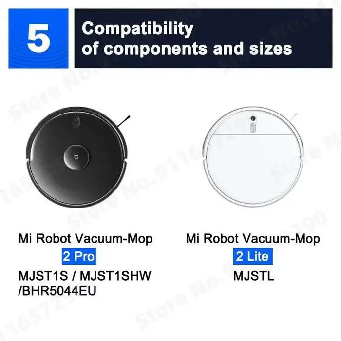Accessoires pour aspirateur robot Xiaomi Mi 2 Pro/Lite, filtre Hepa, vadrouille, gril, brosse latéra