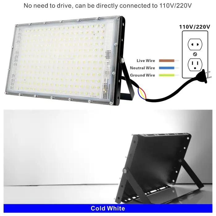 1/2/3 pièces 110V 220V Led projecteur 50W 100W 150W 200W projecteur extérieur IP65 étanche applique