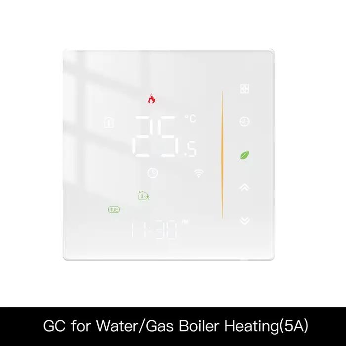 Thermostat WiFi sans fil, régulateur de température ambiante d'eau/chauffage électrique au sol, chau
