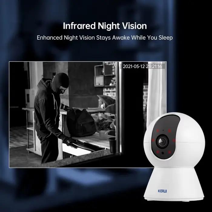 Caméra IP WiFi KERUI Onvif 4K 5MP 8MP pour intérieur