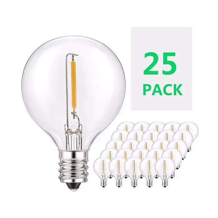 6/25 pièces E12 LED ampoule extérieure G40 pour LED chaîne lumières chaîne Globe chaîne