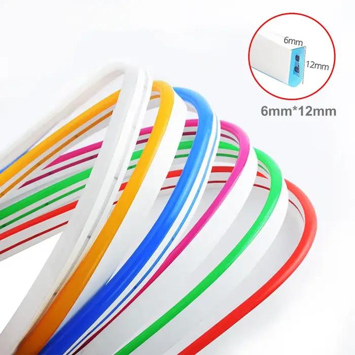 5V 12V 24V Led néon bande lumineuse 6mm corde étroite Flex bande silicone Tube Bar étanche bricolage