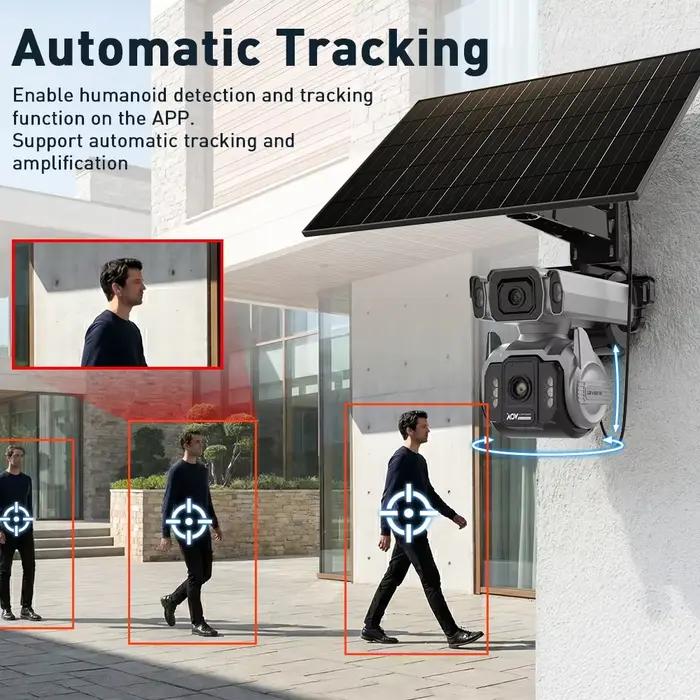 Caméra de surveillance extérieure LS VISION Enregistrement vidéo 24h/24 et 7j/7 Zoom optique 12x PTZ