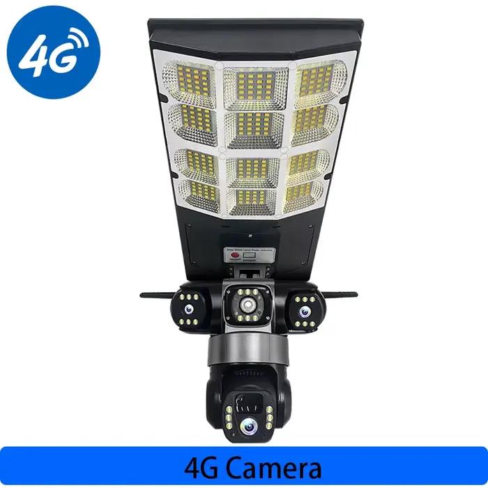 Caméra de Surveillance solaire extérieure 4G, lampadaires, batterie 16000mAh, 3 Modes d'éclairage, c