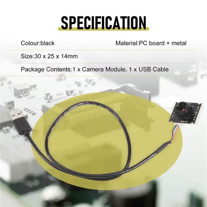 Module de caméra USB OV9726 CMOS 1MP avec objectif 50 degrés pour Windows Android et Linux pour prise de vue professionnelle et quotidienne