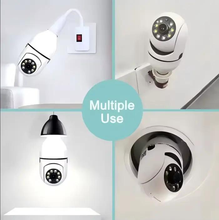 Ampoule E27 caméra de Surveillance couleur Vision nocturne automatique suivi humain Zoom moniteur de sécurité