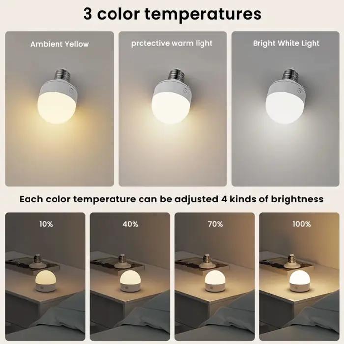 Ampoules LED Rechargeables à Piles avec Télécommande et Minuterie pour Salon et Autres Pièces Occasions Spéciales