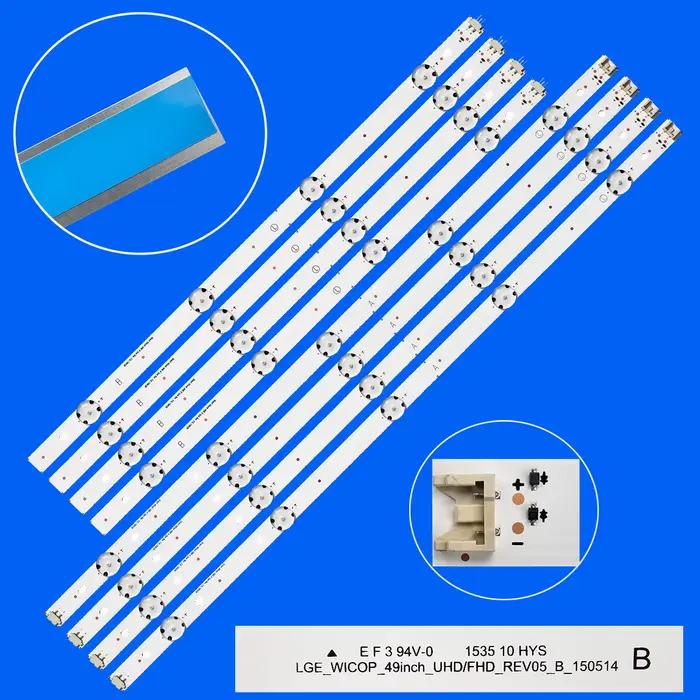 Rétroéclairage TV LED 49 pouces, 49UH610A 49UH6100 49LF5100 49UH6030 49UF640V 49UF6407 49UF640 49LF5