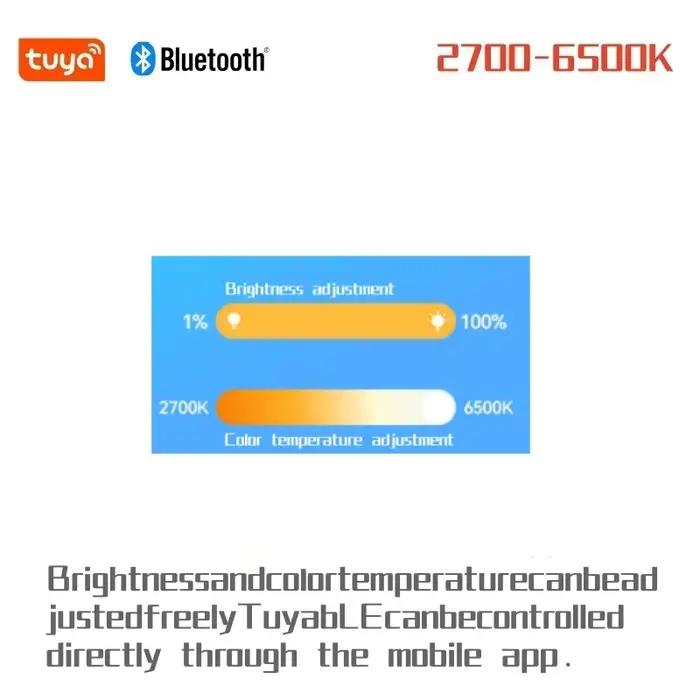 Plafonnier LED encastré intelligent TUYA ultra-fin