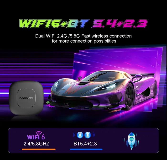 Boîtier TV Home Cinéma Intelligent T1 Android 16 RK3518 8G128G avec Assistant Vocal Netflix Streaming 8K HDR10+ et Bluetooth 5.4 pour divertissement familial