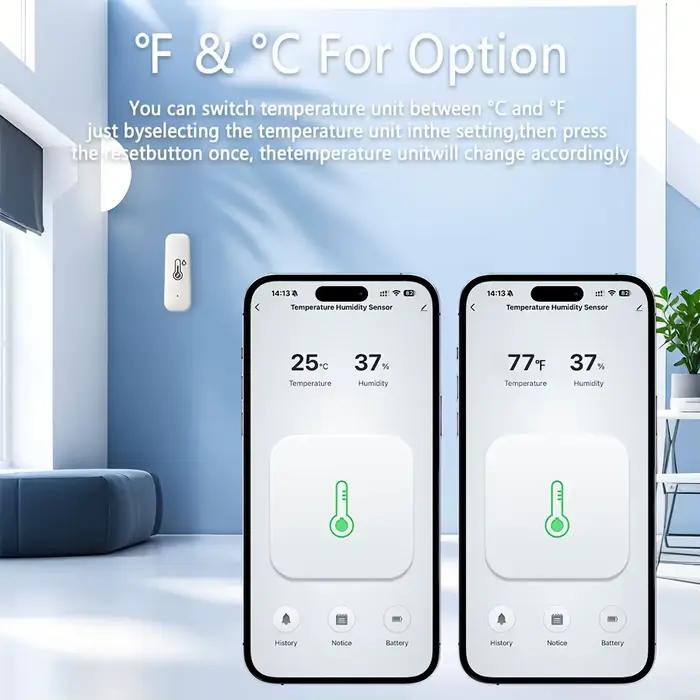 Capteur de température et d'humidité pour maison intelligente Tuya Zigbee