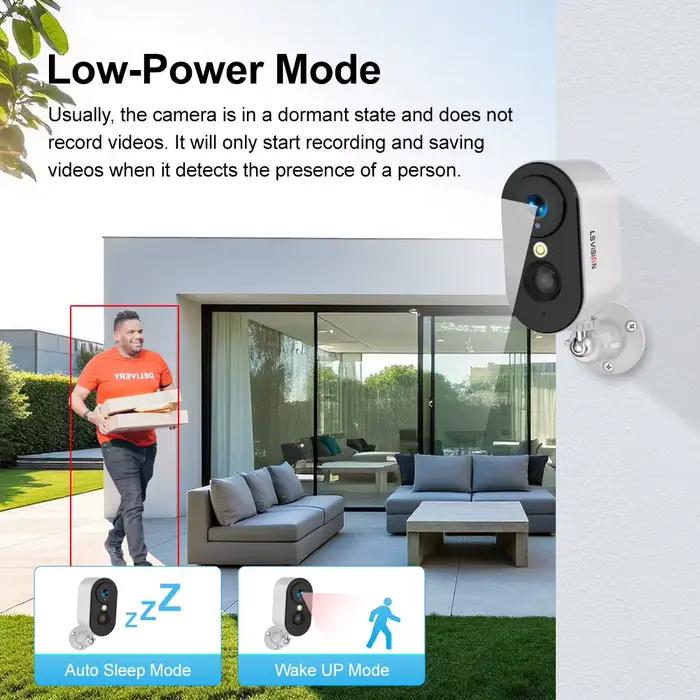 LS VISION 4G caméras de sécurité sans fil extérieure 2K WiFi alimenté par batterie détection de mouvement projecteur sirène alarme caméra intérieure à la maison