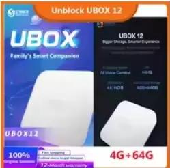 Nouvelle Box TV Intelligente UBOX 12 Android 12 H618 Quad A53 AI 4G+64G 2026 – Meilleures Ventes au