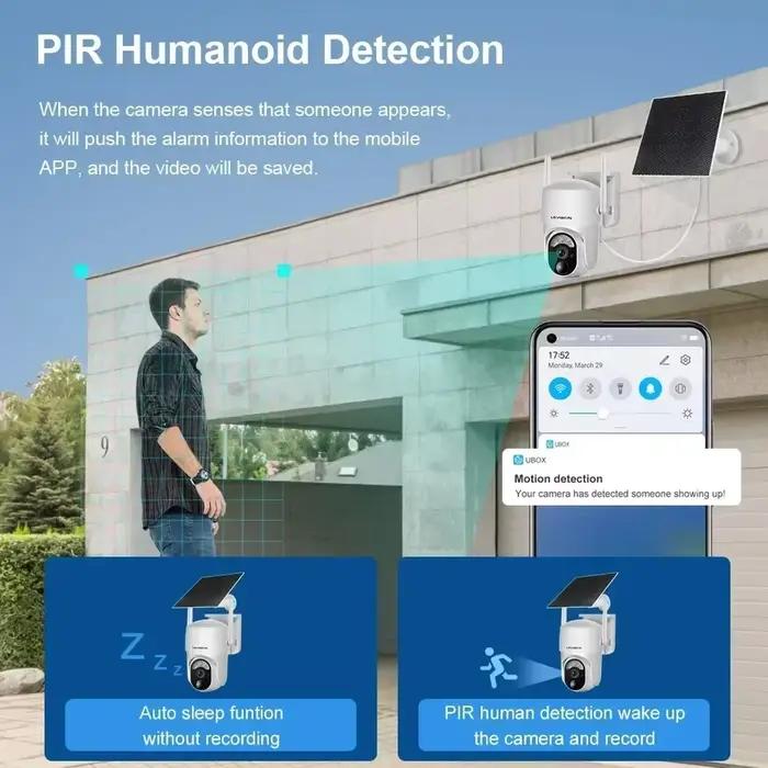 4MP 4G WIFI caméra solaire IP CCTV