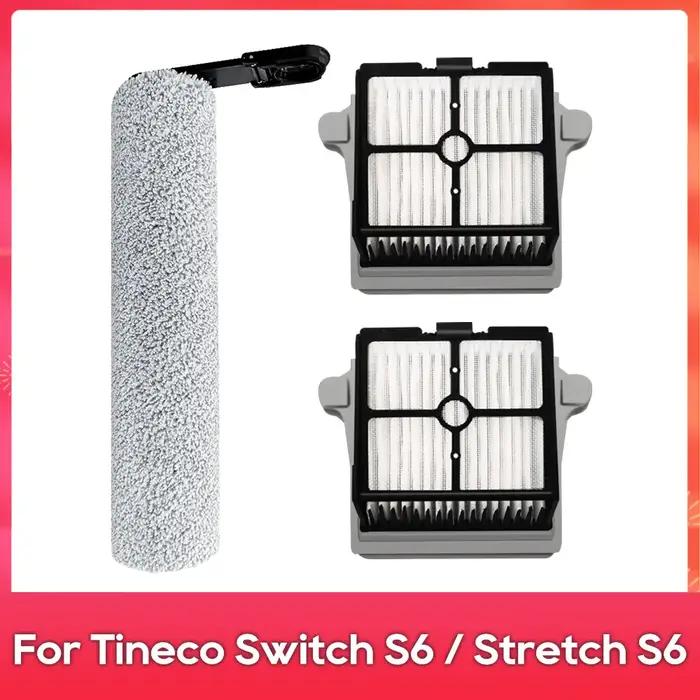 Compatible Pour (Tineco Floor One Switch S6 / Stretch S6) Pièce Aspirateur Sec et Humide Consommable Brosse Rouleau Filt