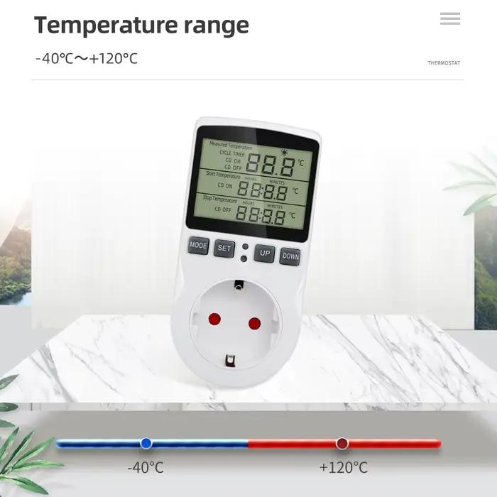 Prise de minuterie de Thermostat numérique LCD