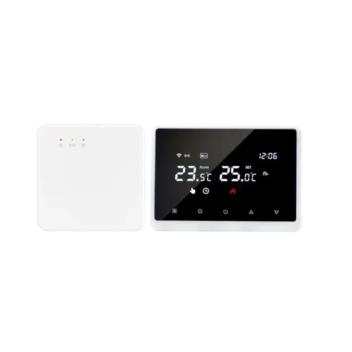Thermostat de chauffage intelligent Tuya pour chaudière à gaz compatible Wi-Fi contrôle vocal Alexa Google Home programmable facile à installer pour une maison confortable et durable