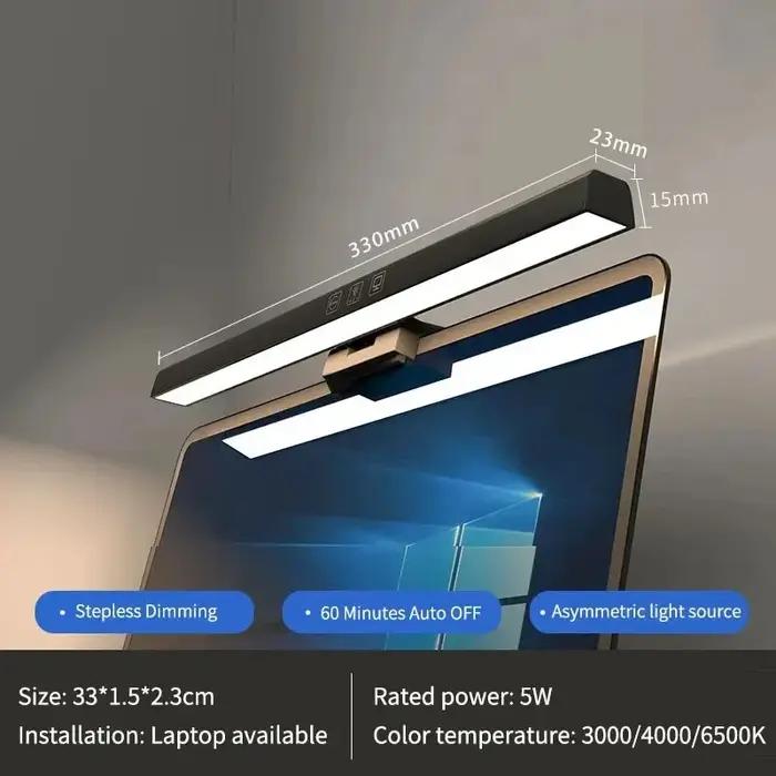 LED lampe de bureau moniteur barre lumineuse PC ordinateur écran réglable lumière 33 cm 50 cm
