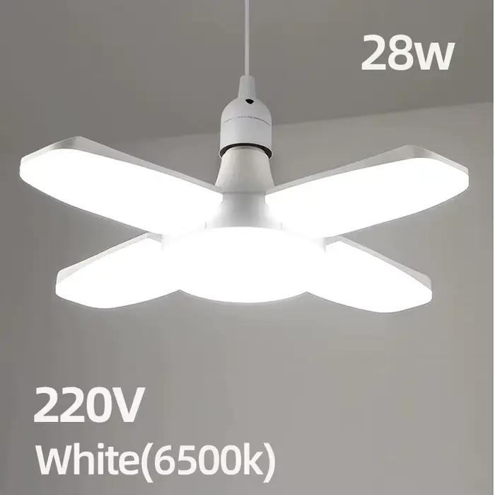 Ampoule LED pour ventilateur pliable E27 220V 110V,3000K 6500K, ampoule de plafond lumineuse à inten