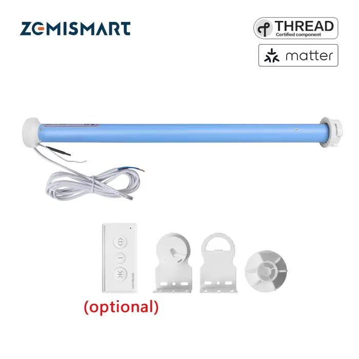 Moteur de Store Enrouleur Zemismart Matter Thread pour Tube de 38mm Compatible Google Home Siri SmartThings Contrôle Intuitif Rideaux Modernes Occasions Spéciales