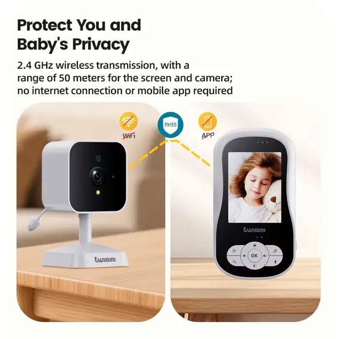 Caméra bébé à vision nocturne avec audio bidirectionnel interphone veilleuse et surveillance de sécurité pour maison occasions spéciales