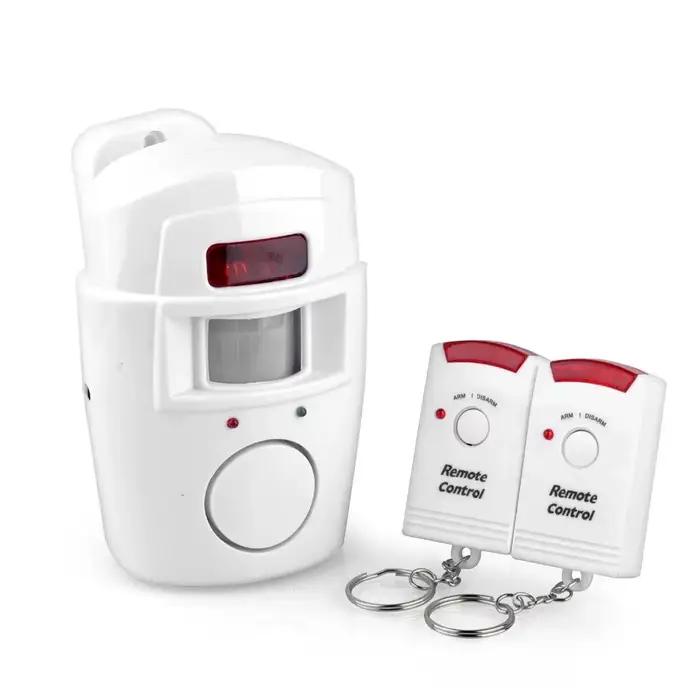Système d'alarme PIR avec capteur infrarouge, 2 télécommandes de sécurité à domicile sans fil, alarm