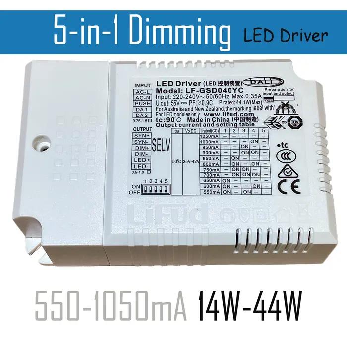 Pilote LED de gradation DALI-2 DT6 5 en 1, variable 0-10V PWM pushDIM Rx un transformateur, toutes l