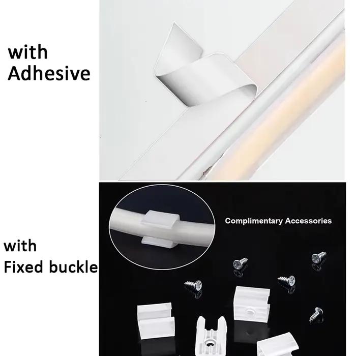 Bande LED COB étanche 220V avec interrupteur marche/arrêt, ruban Flexible pour chambre à coucher, cu