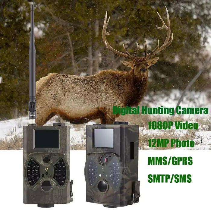 Caméra de chasse HC300M avec vision nocturne, 16MP, MMS, EMAIL, SMS, surveillance de la faune, facile à transporter, pour chasseurs et photographes animaliers