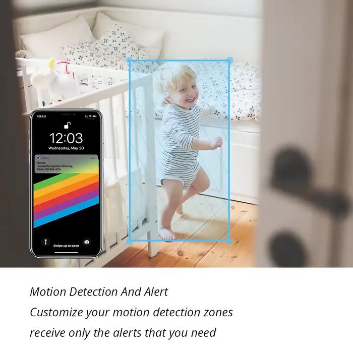 CamHipro-Caméra de surveillance intérieure IP WiFi HD 2.8mm