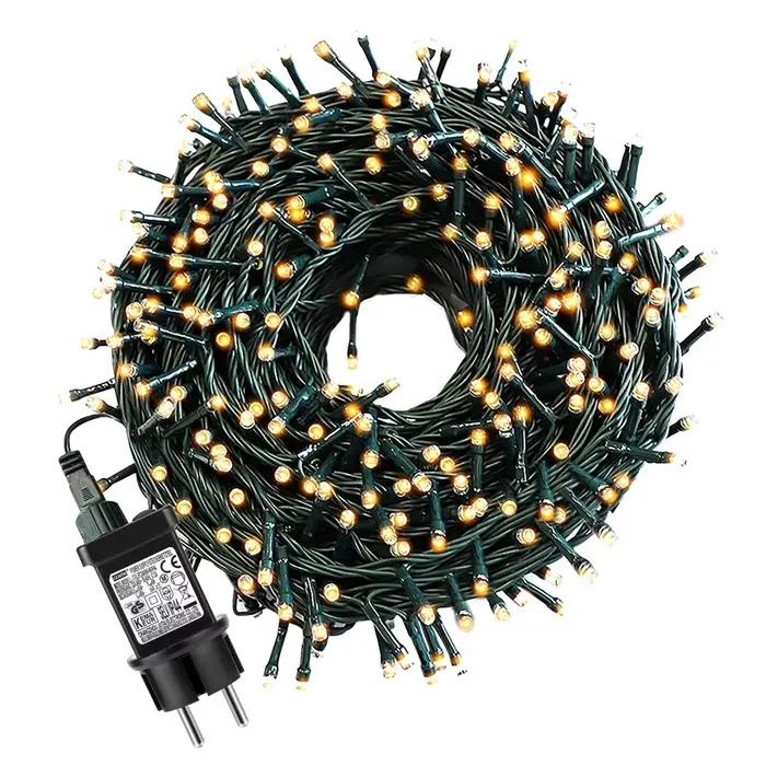 50M 100M lumières de noël guirlande décorative LED chaîne 110V 220V extérieur étanche fée lumières p