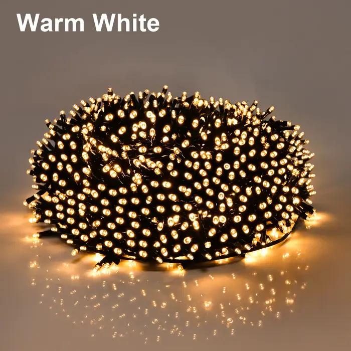 50M 100M lumières de noël guirlande décorative LED chaîne 110V 220V extérieur étanche fée