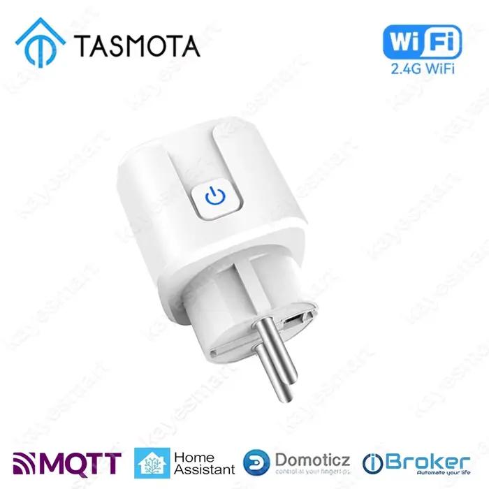 Prise intelligente WiFi TASMOTA avec firmware préprogrammé, prise domestique 16A avec surveillance d