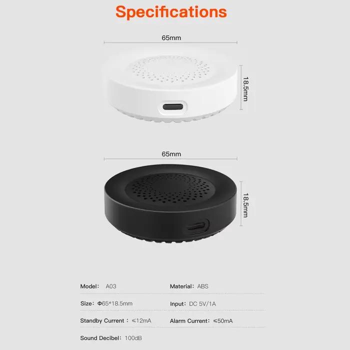 Sirène d'alarme WiFi Tuya pour maison intelligente