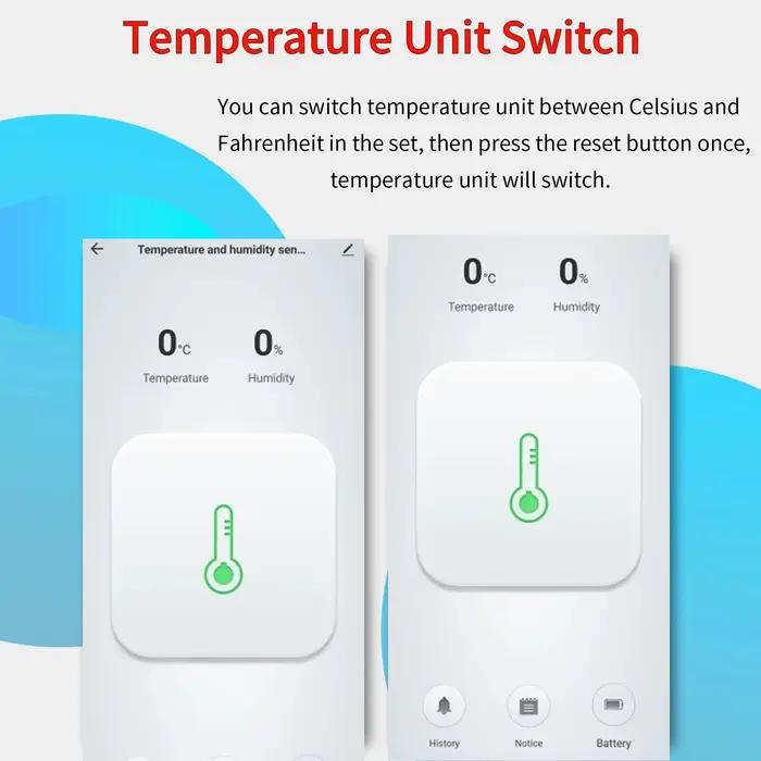 Capteur intelligent de température et d'humidité pour la maison intelligente