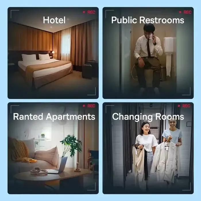 Détecteur de caméra infrarouge anti-espion pour hôtels, salles de bain publiques, logements personnels et voyages occasions spéciales
