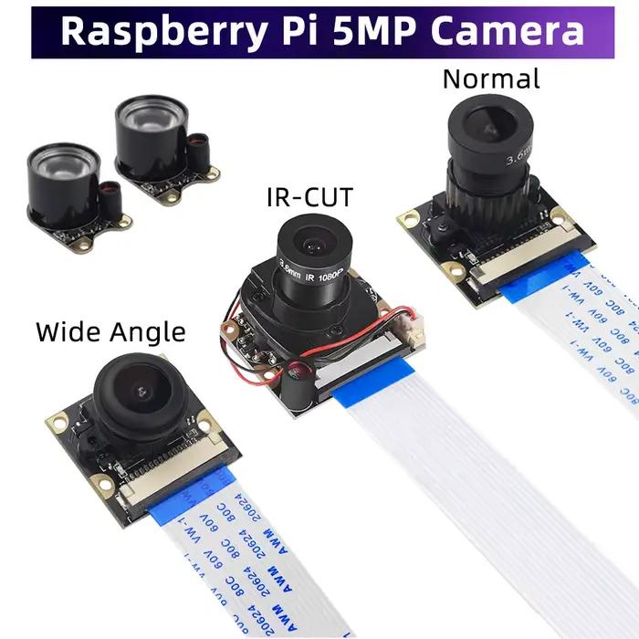 Raspberry Pi 4 Caméra 5MP Vision Nocturne 1080P En Option Grand Angle Fisheye IR-CUT