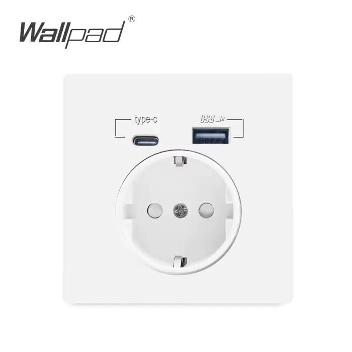 Prise murale Wallpad avec ports USB et indicateur pour charge rapide et sécurité accrue pour usage domestique et général
