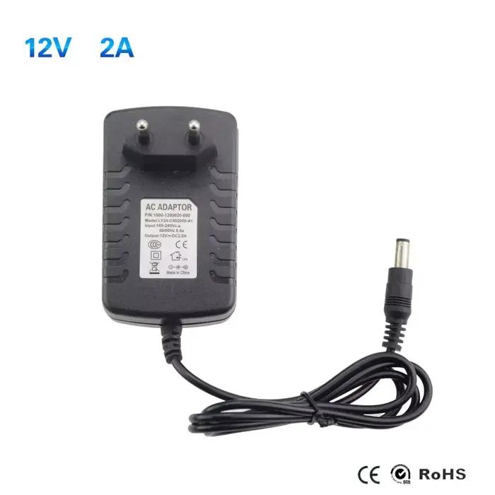 Transformateur d'alimentation 12 volts AC 110V 220V à DC 12V avec sortie 1500mA pour éclairage LED occasionnelle décoration et usage quotidien