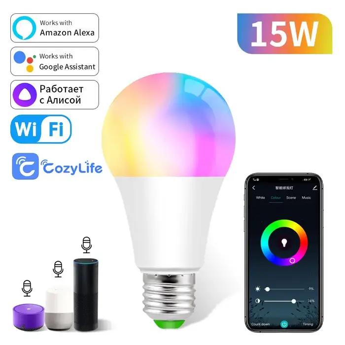 Cozylife WiFi ampoule intelligente E27 Led lumières ampoules RGB CW WW lampe