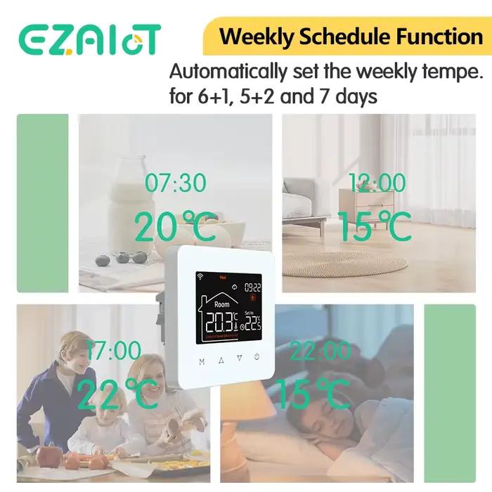 Thermostat intelligent Tuya WiFi pour chauffage au sol électrique