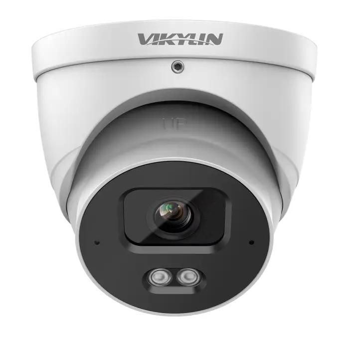 Caméra de sécurité IP VIKYLIN 4MP avec détection de mouvement et protection périmétrale pour intérieur et extérieur, résistante à l'eau et à la poussière, compatible avec divers systèmes d'exploitation et appareils mobiles