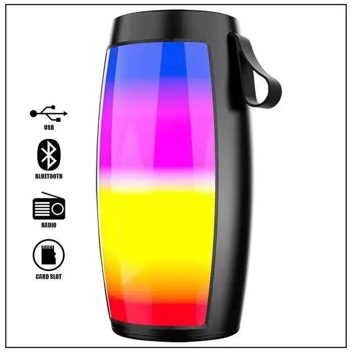 Haut-parleur Bluetooth LANFY BT-1202 avec spectacle de lumière LED 360 coloré pour ambiance festive et musicale à la maison