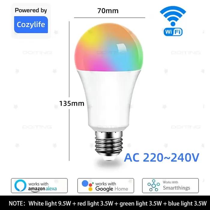Ampoule intelligente E27 WiFi à intensité variable